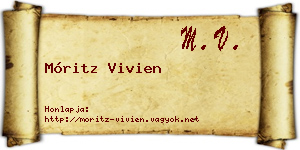 Móritz Vivien névjegykártya